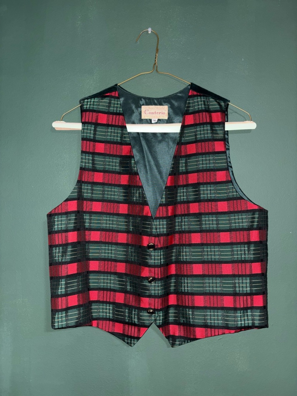 Vintage Conterio Velour Back Vest